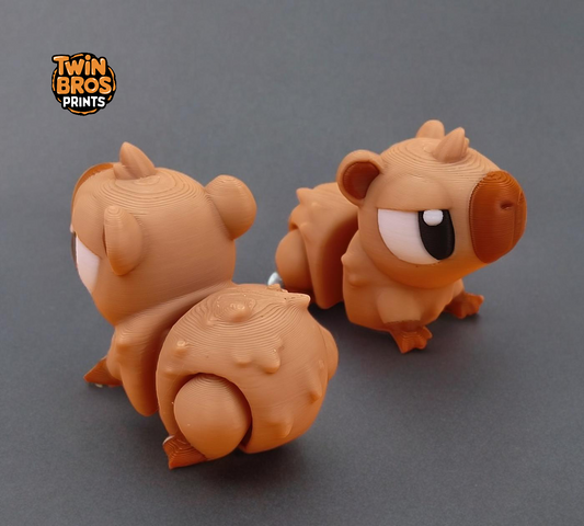 Articulated | Peanut the Baby Capybara | Fidget | Collectable
