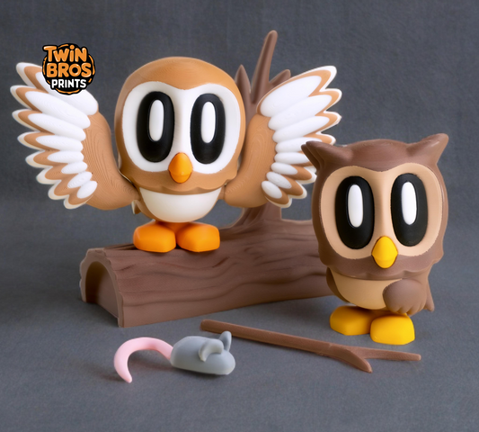 Pet Owl  | Modular art toy | Magnetic with accessories | Bloblab Owl