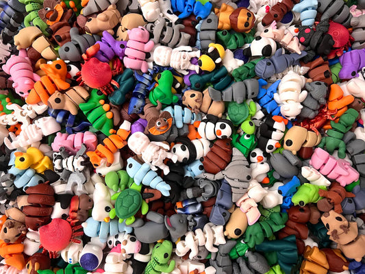 Mini Animals | 2 Sizes | Articulating Tiny Animals | 3D Printed Fidget Toy | Sensory Toy | Animal Gift | Baby Animals |